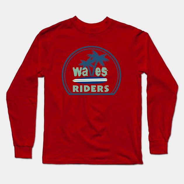 Wave Riders Long Sleeve T-Shirt by Hellyes4d